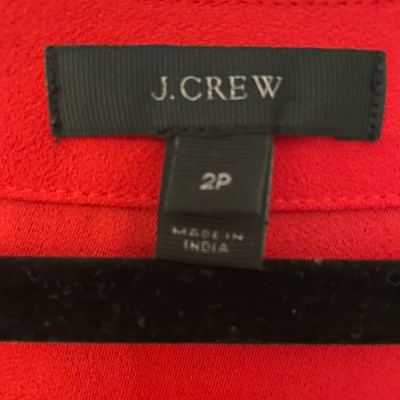 J crew red faux-wrap blouse - Picture 2 of 3